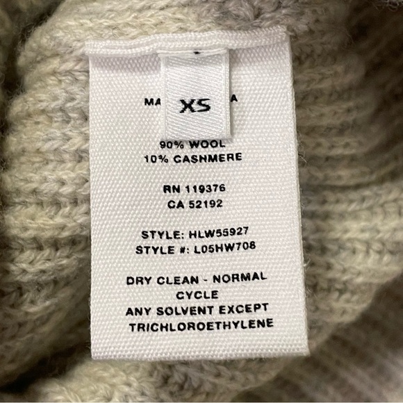 HELMUT LANG NWOT Wool Cashmere Long Sleeve V-Neck Knit Romper in Light Gray - Picture 7 of 9